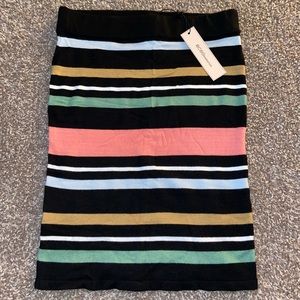 BCBG Striped Knit Bodycon skirt
